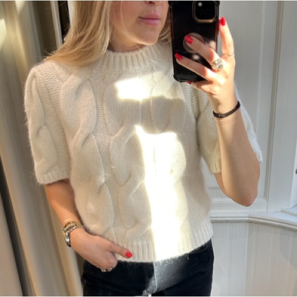 ANINE BING NWT Brittany Ivory Sweater M - Picture 1 of 6